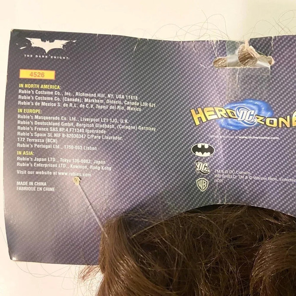 2009 Rubies Batman The Joker Adult 3/4 Mask with Hair  The Dark Knight - Picture 8 of 11